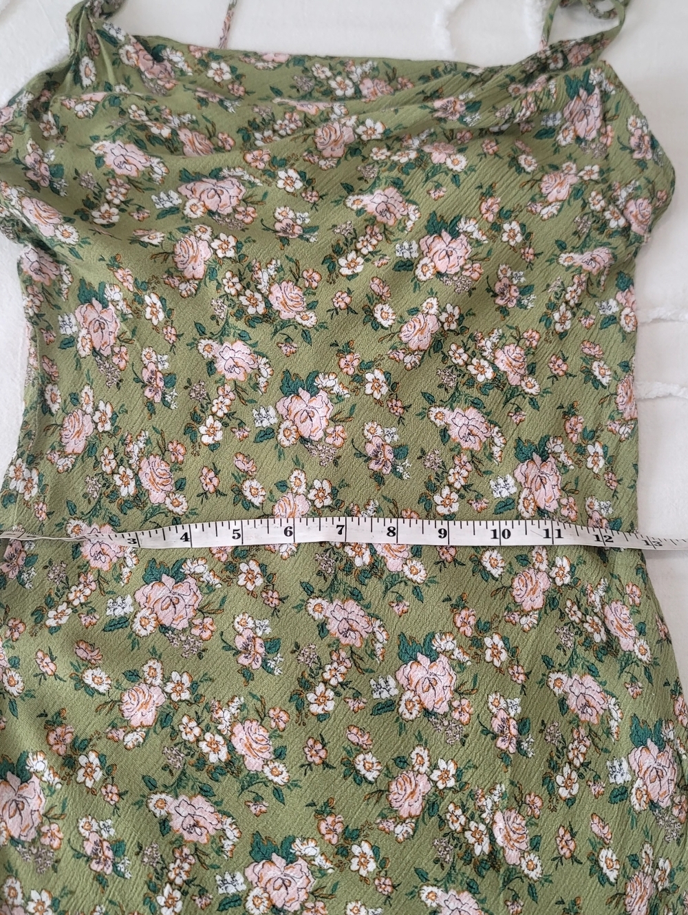 Miss Lola Green Floral Cowl Neck Maxi Dress - Cottagecore Boho - Medium - Picture 6 of 11